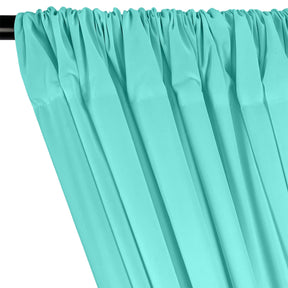 Cotton Polyester Broadcloth Rod Pocket Curtains Curtains Aqua Blue 2
