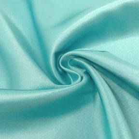 Stretch Charmeuse Satin Rod Pocket Curtains Aqua Blue 3
