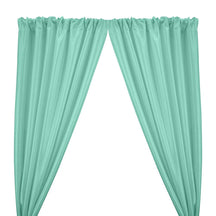 Stretch Taffeta Rod Pocket Curtains Aqua Blue 1