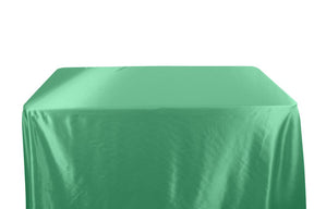 Stretch Charmeuse Satin 6 Feet Banquet Table Covers Aqua Green 1