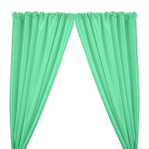 Stretch Taffeta Rod Pocket Curtains Aqua Green 1
