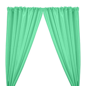 Stretch Taffeta Rod Pocket Curtains Aqua Green 1