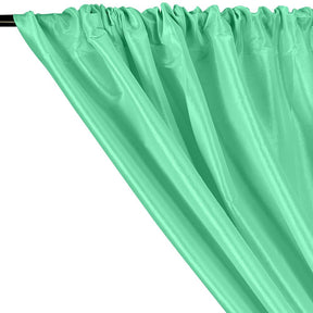 Stretch Taffeta Rod Pocket Curtains Aqua Green 2