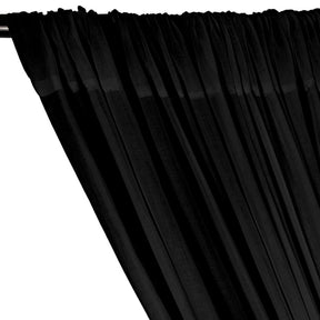 Cotton Voile Rod Pocket Curtains Black 2