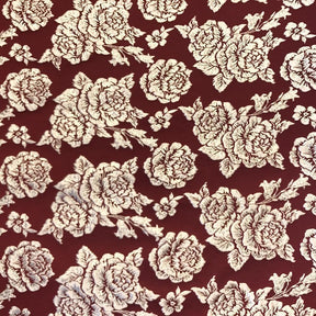 Silver 3D Metallic Jacquard SV574467 Burgundy 1