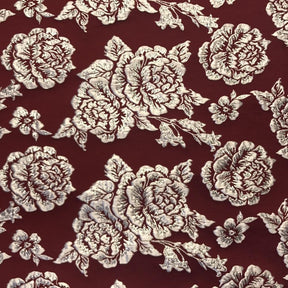 Silver 3D Metallic Jacquard SV574467 Burgundy 2