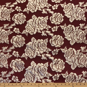 Silver 3D Metallic Jacquard SV574467 Burgundy 3