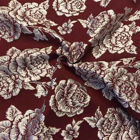 Silver 3D Metallic Jacquard SV574467 Burgundy 4