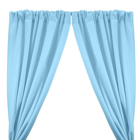 Neoprene Scuba Rod Pocket Curtains Baby Blue 1