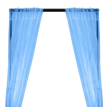 Crystal Organza Rod Pocket Curtains Baby Blue 1