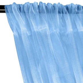Crystal Organza Rod Pocket Curtains Baby Blue 2