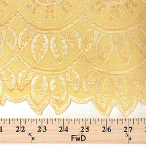 Beige Cotton Voile Embroidery With Sequins And Hole Cut Fabric SV576361 4