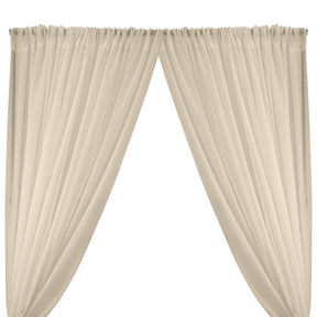 Sheer Voile Gasa Rod Pocket Curtains Beige 1