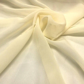 Silk Georgette Chiffon Rod Pocket Curtains Beige 3