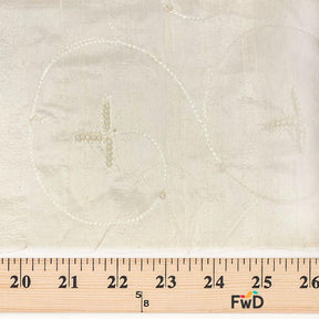Beige Spiral Sprout Pearl Silk Dupioni Fabric SV576733 4