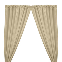 Stretch Taffeta Rod Pocket Curtains Beige 1
