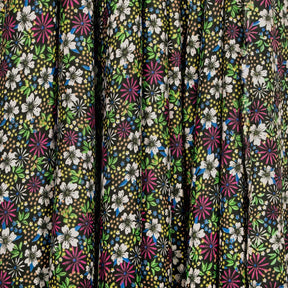 Hibiscus Crepe De Chine Print Fabric SV577791 Black 2
