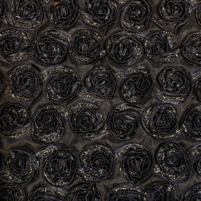 Black Trim Rosette Fabric SV576824 2