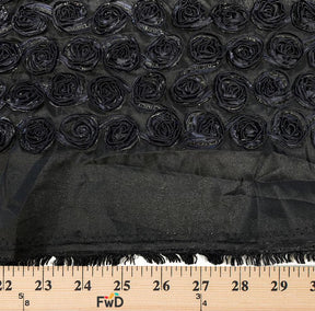 Black Trim Rosette Fabric SV576824 3