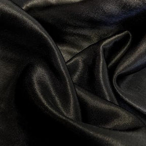 Crepe Back Satin Rod Pocket Curtains Black 3