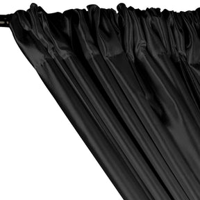 Extra Wide Nylon Taffeta Rod Pocket Curtains Black 2