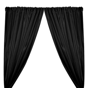 Extra Wide Nylon Taffeta Rod Pocket Curtains Black 1
