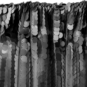Paillette Circle Sequins Rod Pocket Curtains Black 3