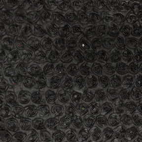 Black Sequins Rosette Fabric SV575998 1