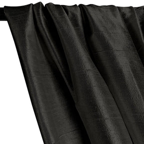 Silk Dupioni 54 Rod Pocket Curtains Black 2