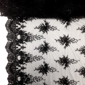 Spirit Bridal Lace Beaded Fabric SV570623 Black 1