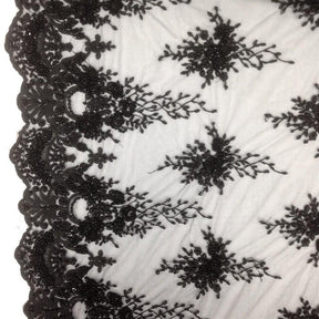 Spirit Bridal Lace Beaded Fabric SV570623 Black 3