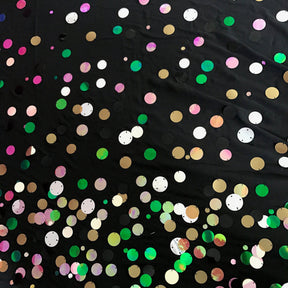 Black Sprinkle Sequin Fabric SV574043 2