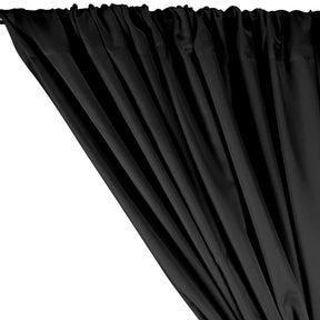Twill Rod Pocket Curtains Black 2