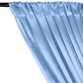 Crepe Back Satin Rod Pocket Curtains Blue 2