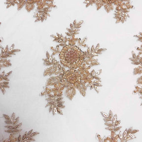 Viburnum Bridal Lace Beaded Fabric SV574796 Blush 3