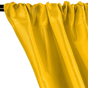 Polyester Dupioni Rod Pocket Curtains Bright Yellow 3 Yellow 2