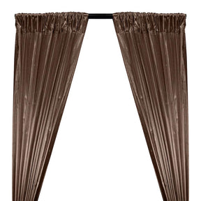 Tissue Lame Rod Pocket Curtains Bronze  1