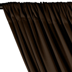 Polyester Interlock Knit Lining Rod Pocket Curtains Brown Image 2