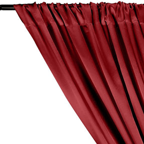 Charmeuse Satin Rod Pocket Curtains Burgundy 2
