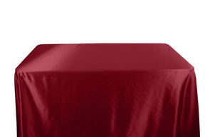 Stretch Charmeuse Satin 6 Feet Banquet Table Covers Burgundy 1