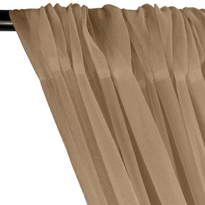 Crushed Sheer Voile Rod Pocket Curtains Camel  2