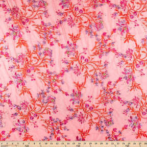 Candy Red Farina Beaded Embroidery Sequins On Mesh Lace Fabric SV577608 Candy Red 3