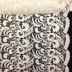 Ivory Cardinal Guipure French Venice Lace Fabric SV570218 1