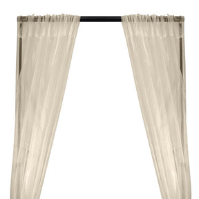 Crystal Organza Rod Pocket Curtains Champagne 1