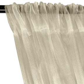 Crystal Organza Rod Pocket Curtains Champagne 2