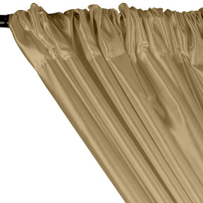 Extra Wide Nylon Taffeta Rod Pocket Curtains Champagne 2
