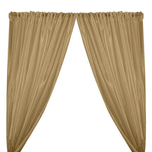 Extra Wide Nylon Taffeta Rod Pocket Curtains Champagne 1