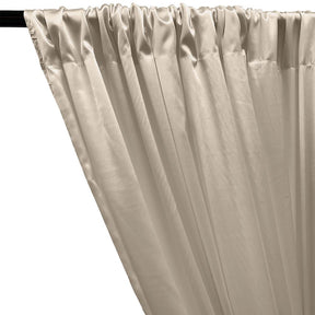 Stretch Charmeuse Satin Rod Pocket Curtains Champagne 2