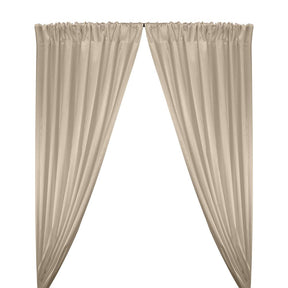 Stretch Charmeuse Satin Rod Pocket Curtains Champagne 1
