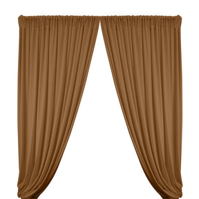 Stretch Velvet Rod Pocket Curtains Champagne 1